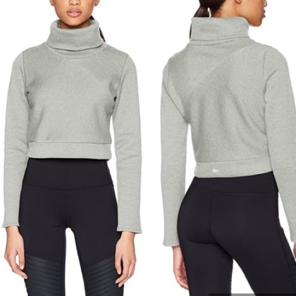 ALO Yoga Sweaters - ALO Yoga Grey Soleil Long Sleeve Top Grey NWT